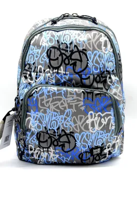 حقيبة ظهر مدرسية مقاس 17 MIQUELRIUS MR BACKPACK W/3 COMPARTMENT 17"-STREET ART MR