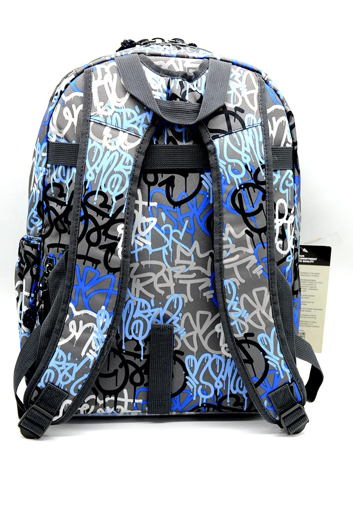 حقيبة ظهر مدرسية مقاس 17 MIQUELRIUS MR BACKPACK W/3 COMPARTMENT 17"-STREET ART MR