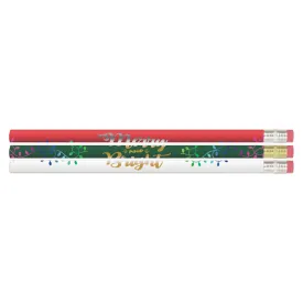 12Ct Merry & Bright Pencil (Pack of 12)