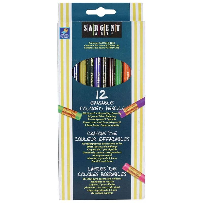 12Ct Sargent Erasable Clrd Pencil (Pack of 12)