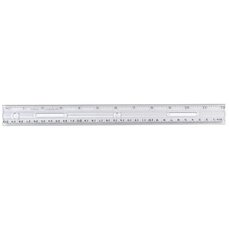 12IN PLASTIC RULER CLEAR