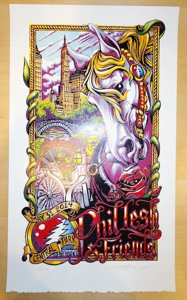 2014 Phil Lesh - NYC Linocut Concert Poster by AJ Masthay