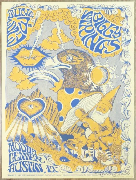 2023 Billy Strings - Austin II Silkscreen Concert Poster by Taylor Rushing