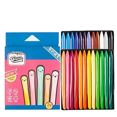 24 colors children's triangle crayons student color drawing crayons set safe and non-toxic AZ11479