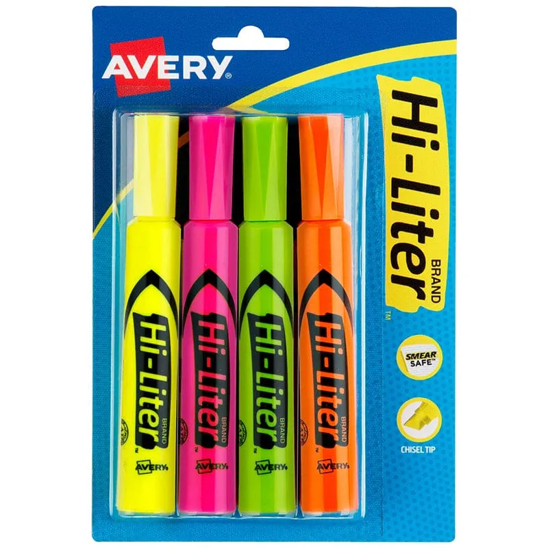 4Ct Hi-Liter Fluores Highlighters (Pack of 12)