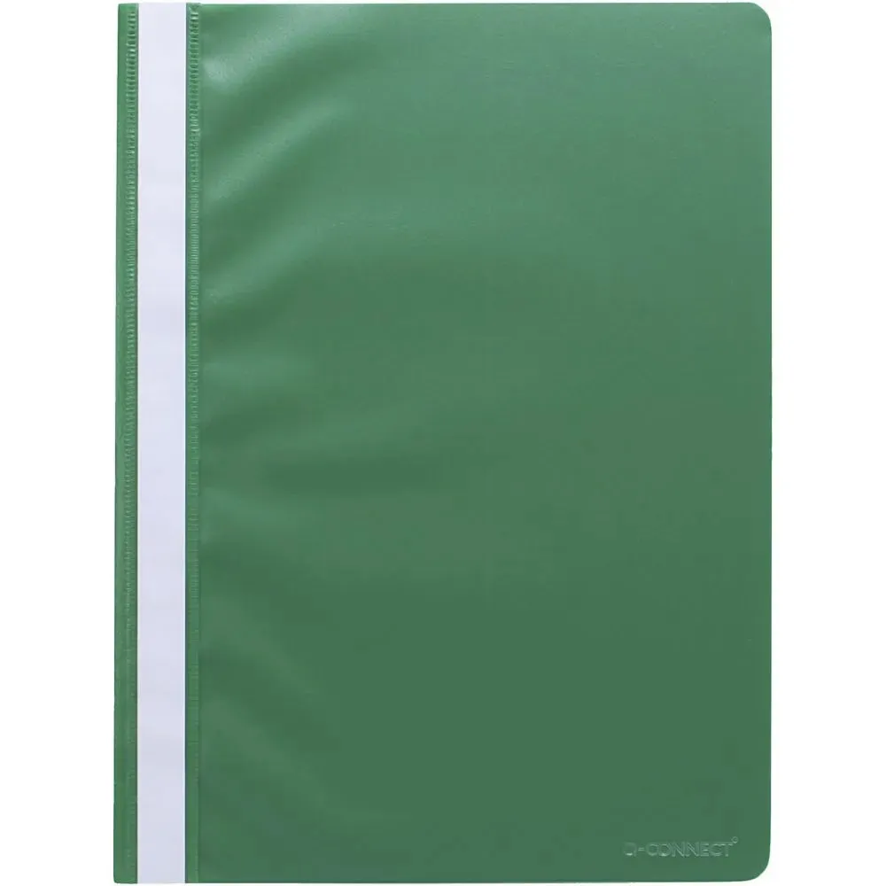 50 x A4 Clear Front Plastic Presentation Folders Spine Filing