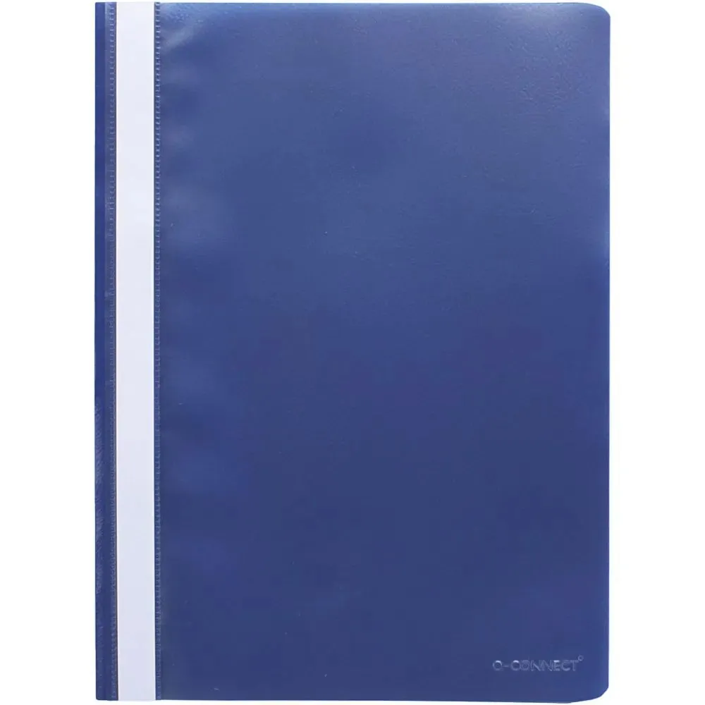 50 x A4 Clear Front Plastic Presentation Folders Spine Filing