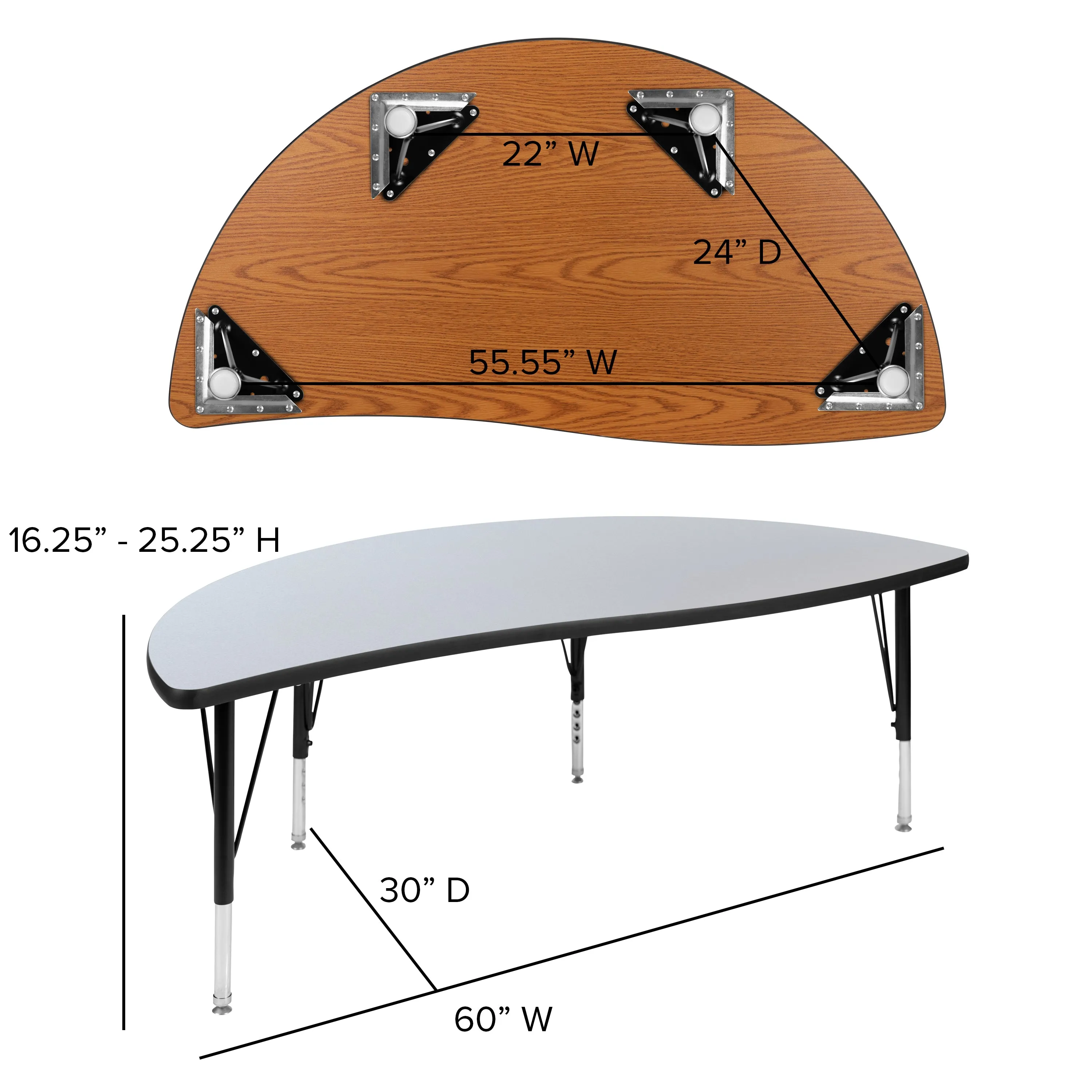 86" Oval Wave Grey Table Set XU-GRP-12CH-A3060CON-60-GY-T-P-GG