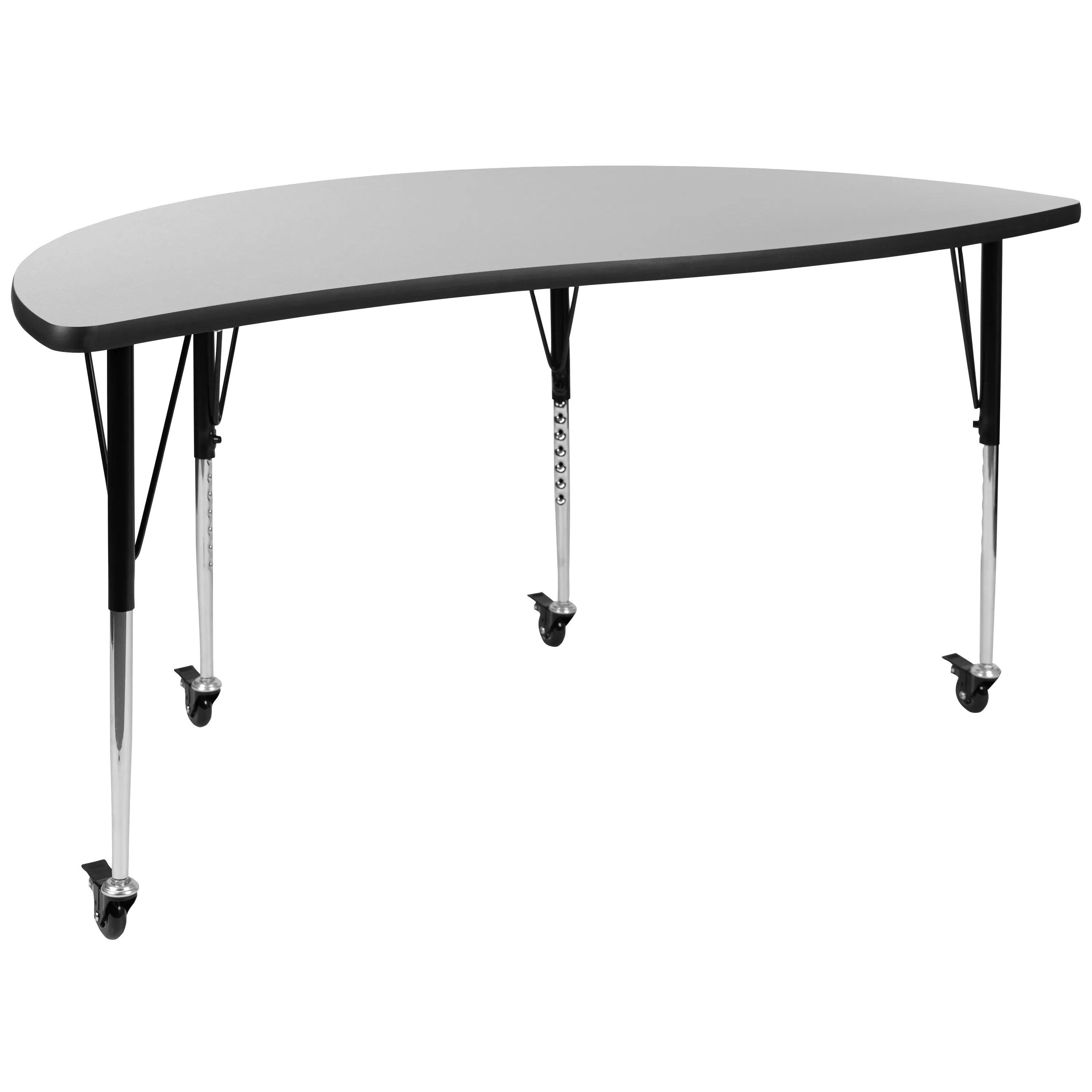 86" Oval Wave Grey Table Set XU-GRP-16CH-A3060CON-60-GY-T-A-CAS-GG