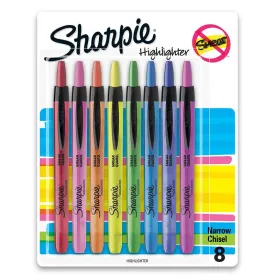 8Ct Sharpie Retractable Highlighter (Pack of 2)