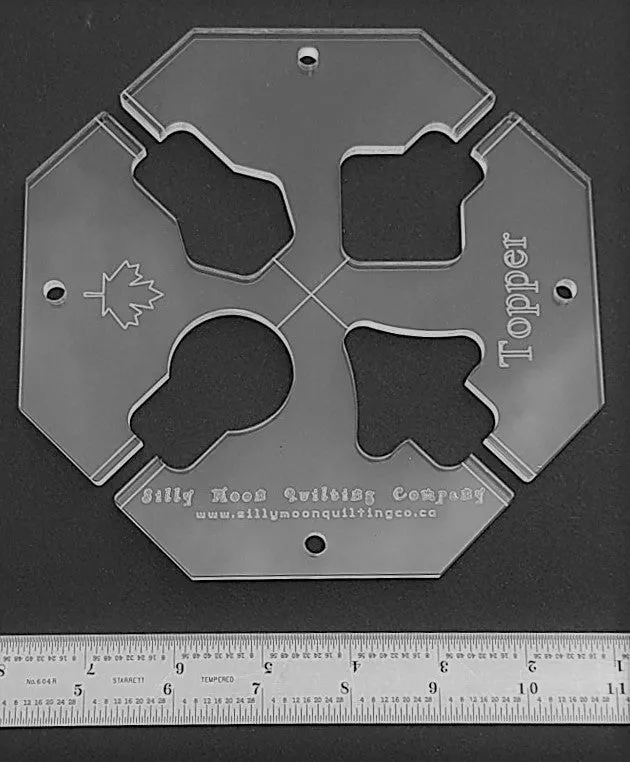 A-Frostie and Topper Combo- Snowflake - Silly Moon Quilting Ruler