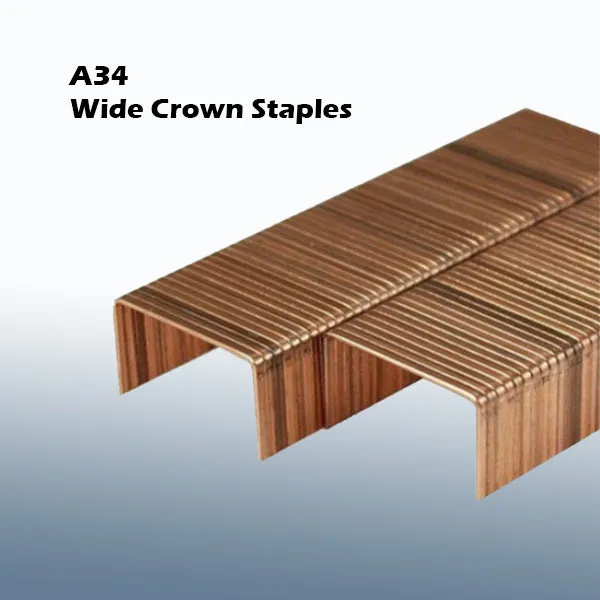 A34 Wide Crown Staples 20,000/cs