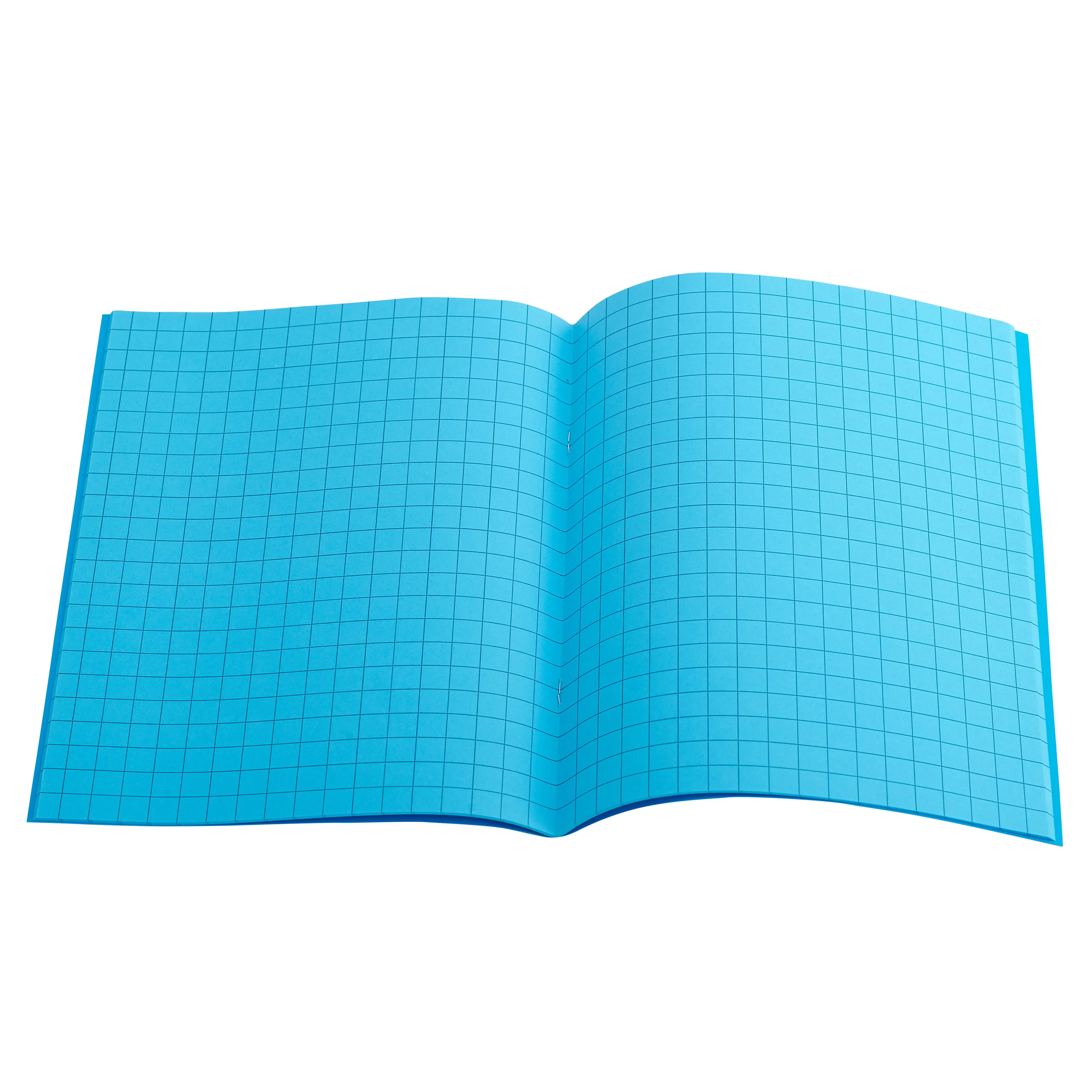 A5 (9" x 7") - 10mm Squared Coloured Paper Exercise Book