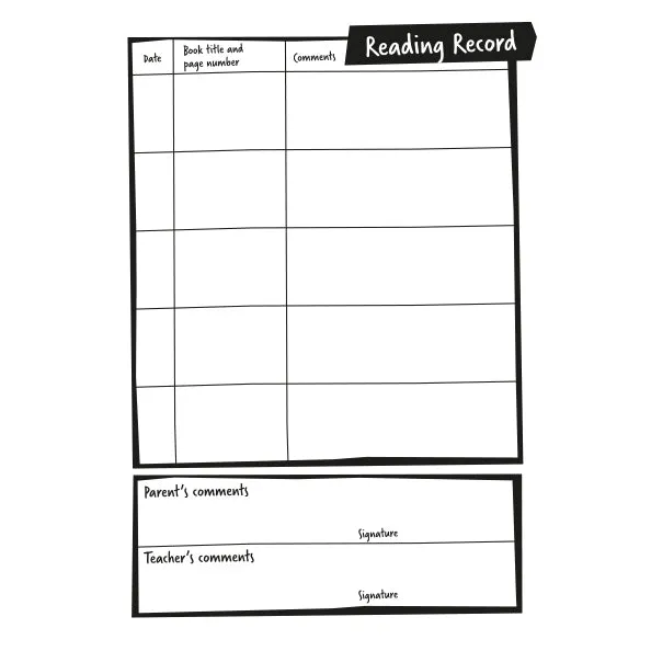 A5 Primary Homework Diary/Reading Record pk 30