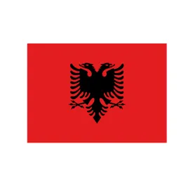 Albanian Polyester Fabric Flag 5ft x 3ft