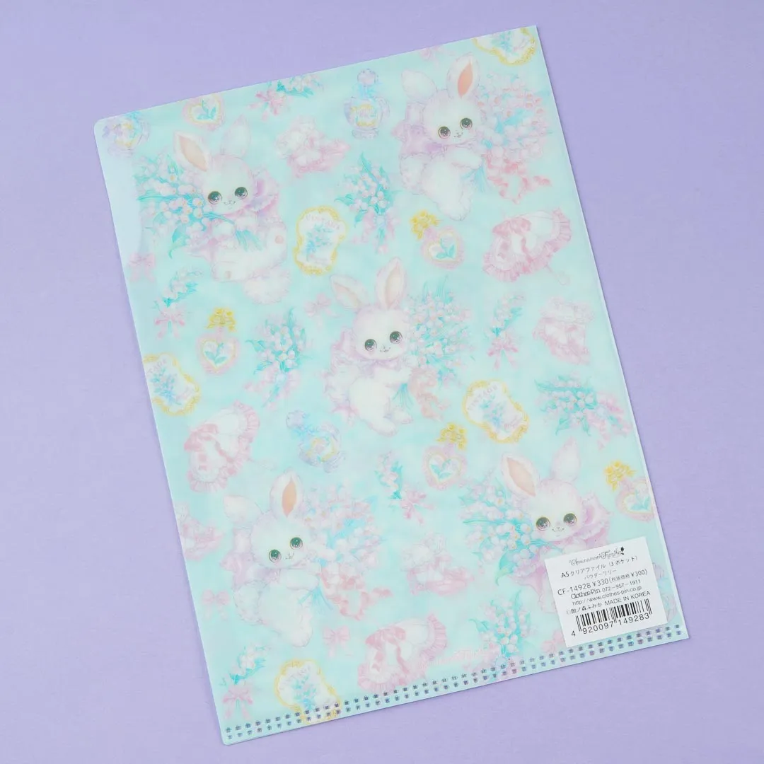 Amenomori Fumika Flowery Bunny Multi-Pocket A5 File Folder