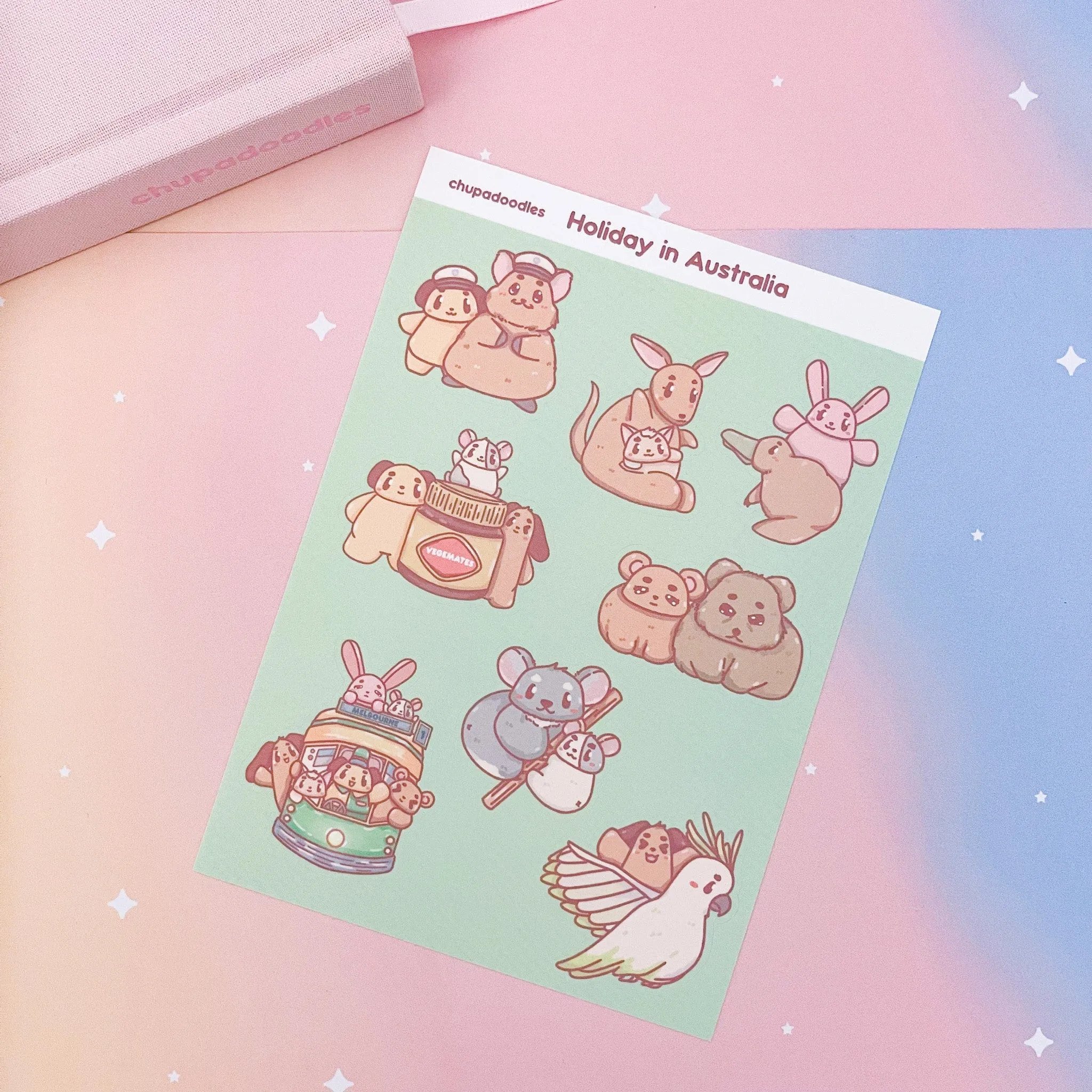 Aussie Animals Cute Sticker Sheet