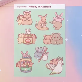 Aussie Animals Cute Sticker Sheet