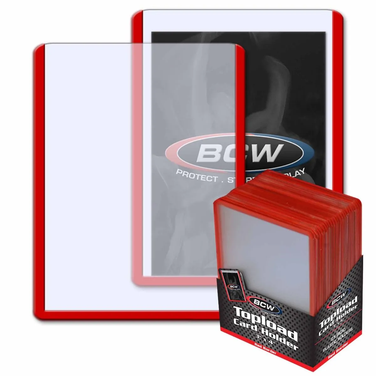 BCW Topload Card Holder 3"x4" (Choose A Color)