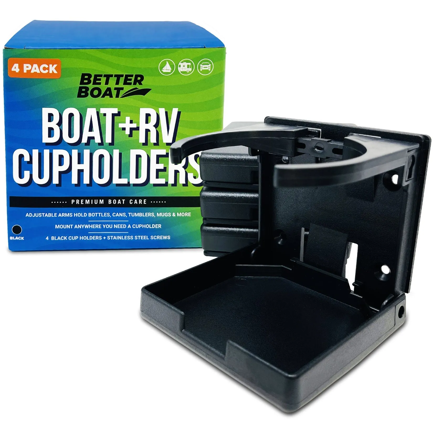 Better Boat Folding Boat Cup Holder 4PCs