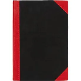 Black And Red Notebook Casebound Ruled 200 Leaf A4