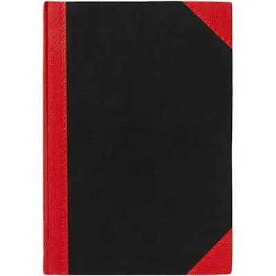 Black And Red Notebook Casebound Ruled 200 Leaf A4