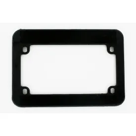 Black Plastic Motorcycle License Plate Holder - 7 in x 5 3/8 in