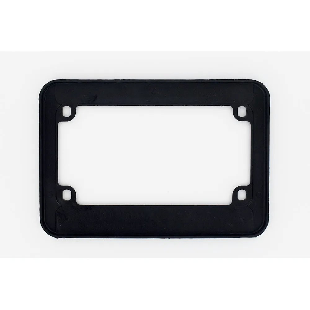 Black Plastic Motorcycle License Plate Holder - 7 in x 5 3/8 in