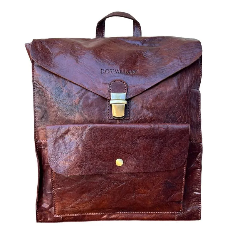 Bronco Cognac Large Tapered Backpack