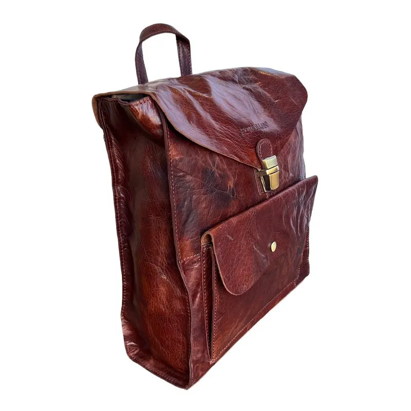 Bronco Cognac Large Tapered Backpack