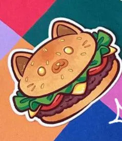 Cat Burger STiCKER