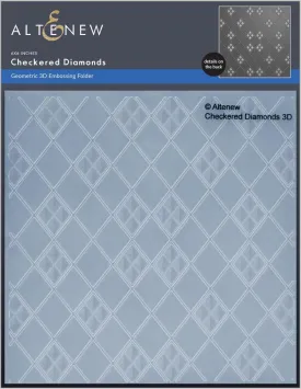 Checkered Diamonds 3D Embossing Folder