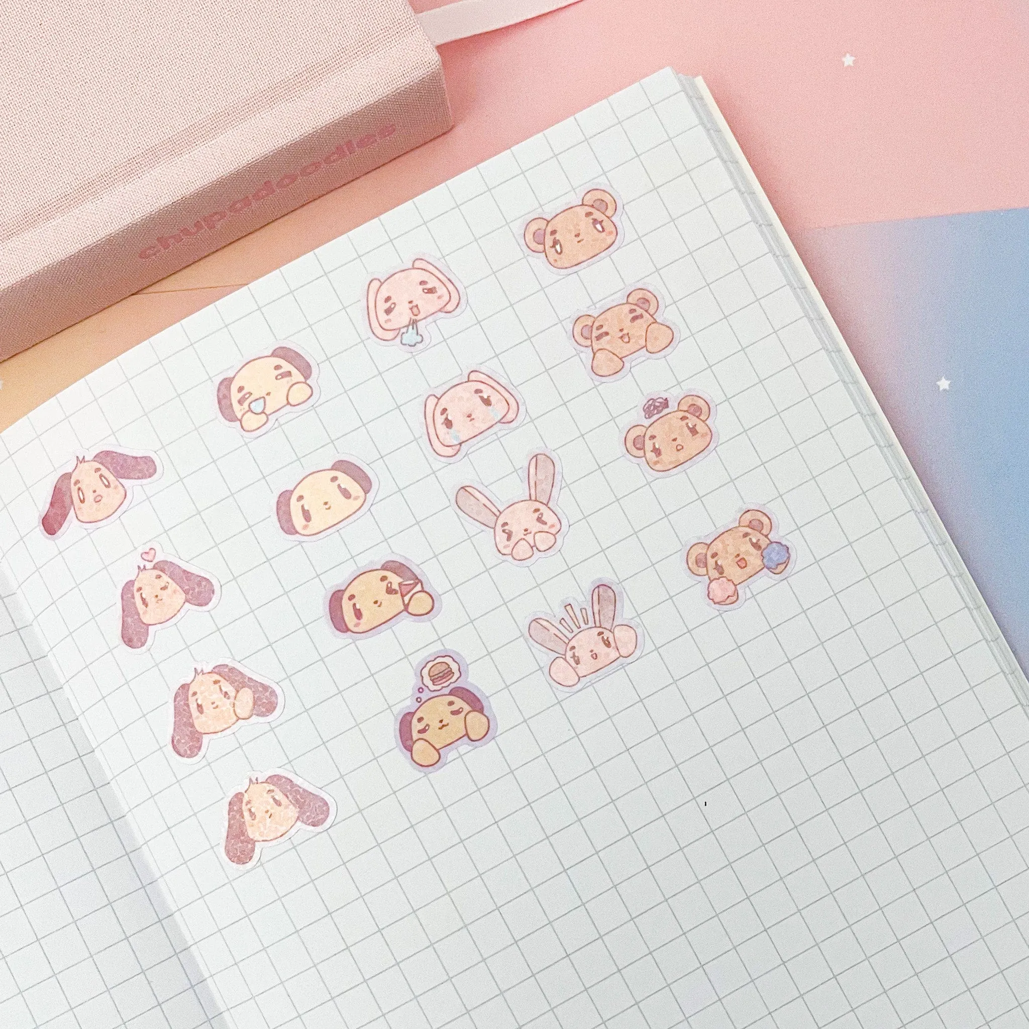 Chupa Fam Emoji Holo Cute Sticker Sheet