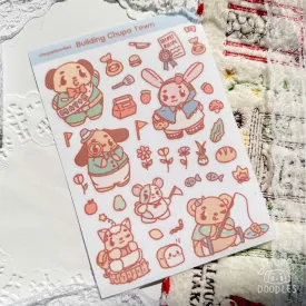 Chupa Town Glitter Cute Sticker Sheet