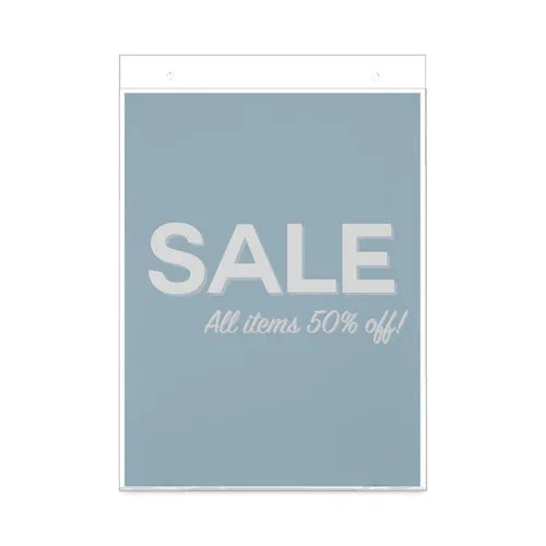 Classic Image Wall-mount Sign Holder, Portrait, 8.5 X 11, Clear