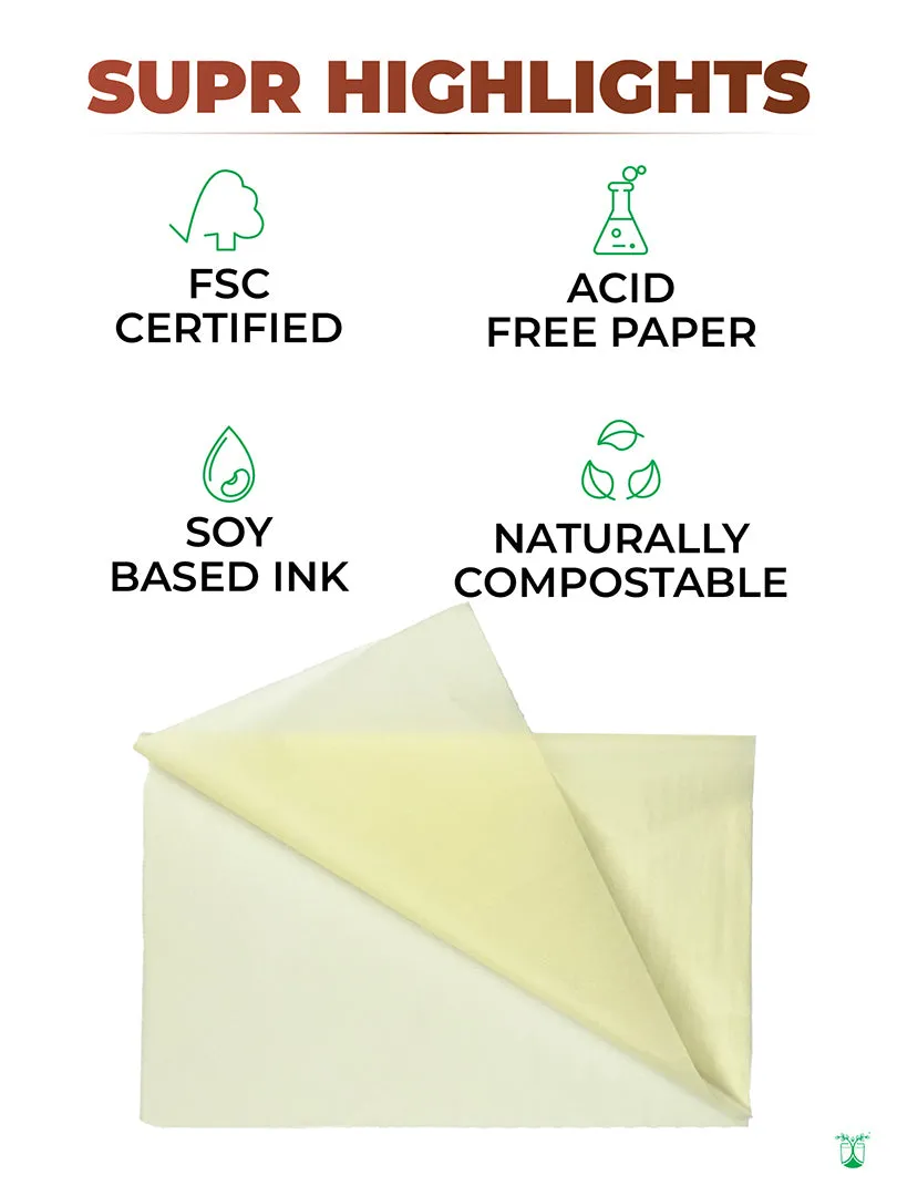 Colored Tissue Paper. Acid Free & Sustainable.