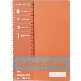 Colourhide My Trusty Notebook 120 Page A4 Fluoro Orange