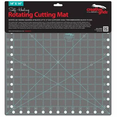 Creative Grids Self-Healing Rotating Rotary Cutting Mat 14in x 14in CGRMATR14