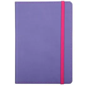 Cumberland Notebook Pu Cover With Elastic Closure 72 Leaf A6 Purple