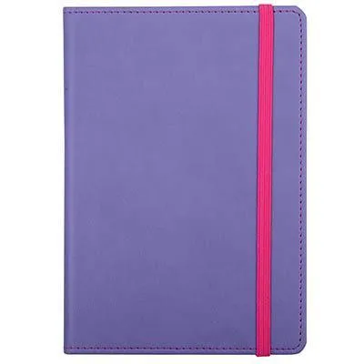 Cumberland Notebook Pu Cover With Elastic Closure 72 Leaf A6 Purple