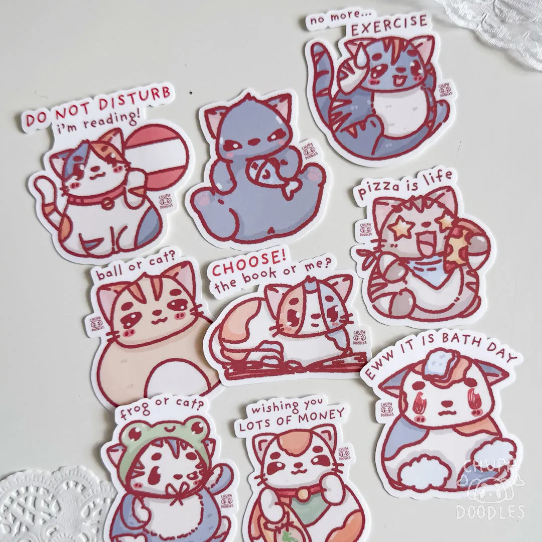 Cute Cats Sticker Bundle (Matte Finish)