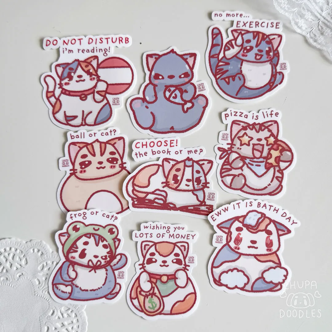 Cute Cats Sticker Bundle (Matte Finish)