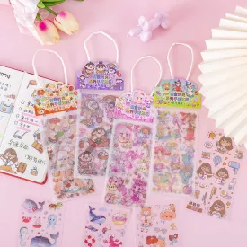 Cute Kawaii Aesthetic Stickers 3 Sheets in a Pack