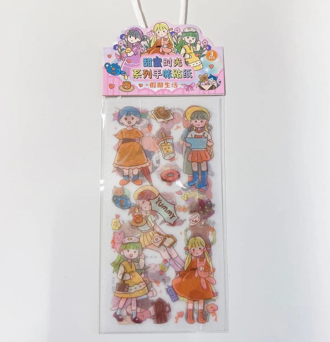 Cute Kawaii Aesthetic Stickers 3 Sheets in a Pack