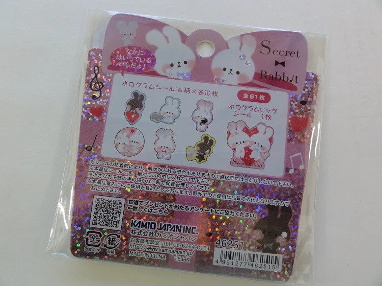 Cute Kawaii Kamio Secret Rabbit Stickers Flake Sack - A