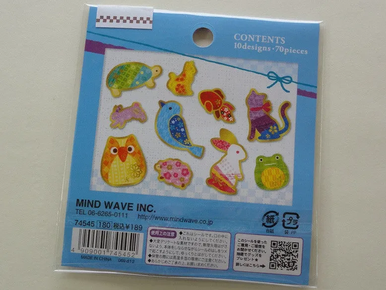 Cute Kawaii Mind Wave Animals Flake Stickers Sack