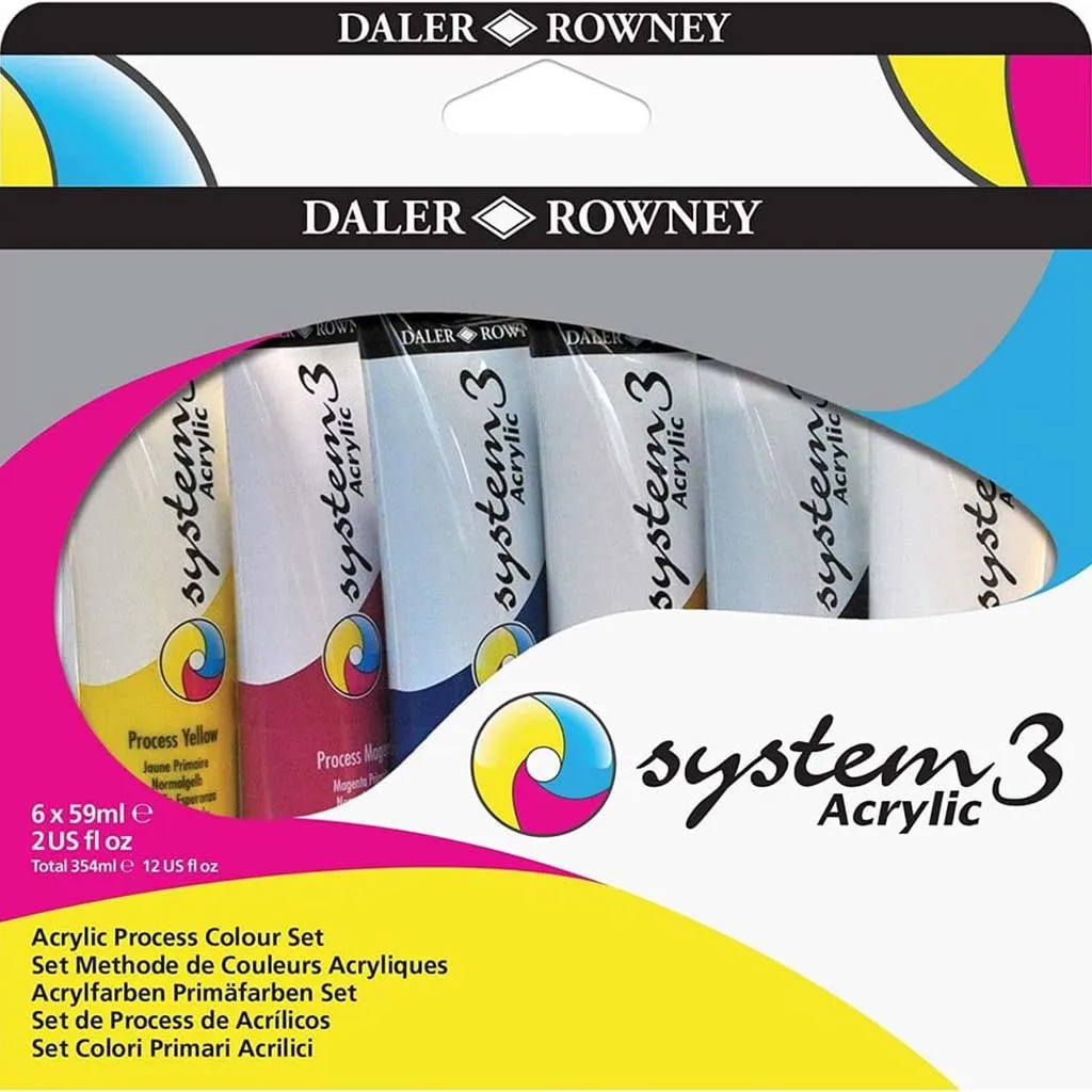 Daler Rowney System 3 Original Acrylic Process Set 6 x 59ml