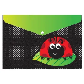 DECORATED POLY FOLDER LADYBUG