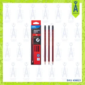 DELI 10902 GRAPHITE PENCIL 2B 12PCS