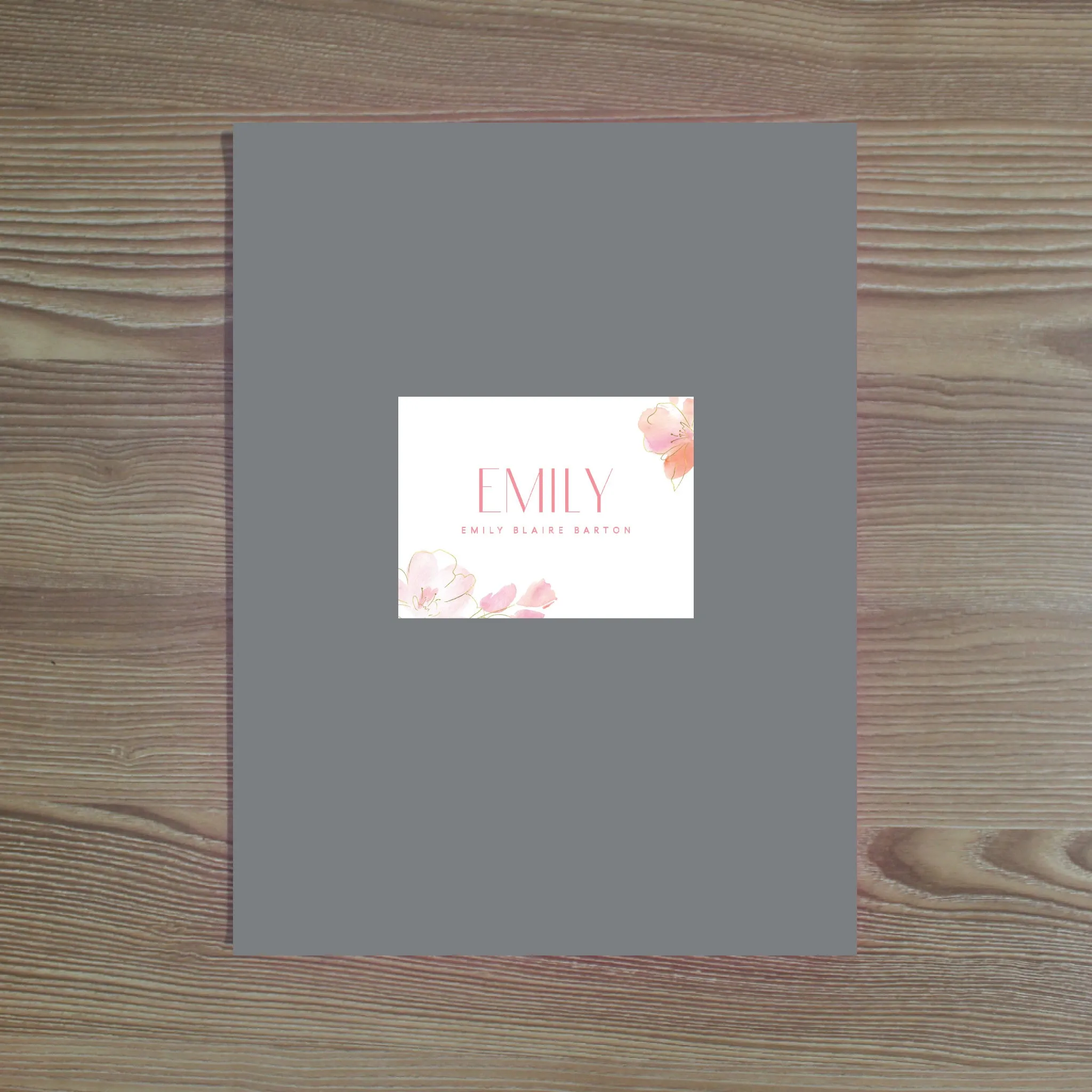 Delicate Blooms Personalized Folder Stickers